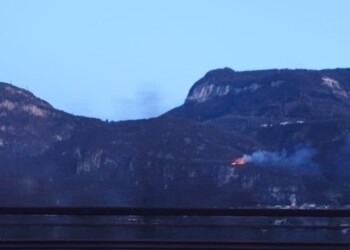 Incendio boschivo a Ora