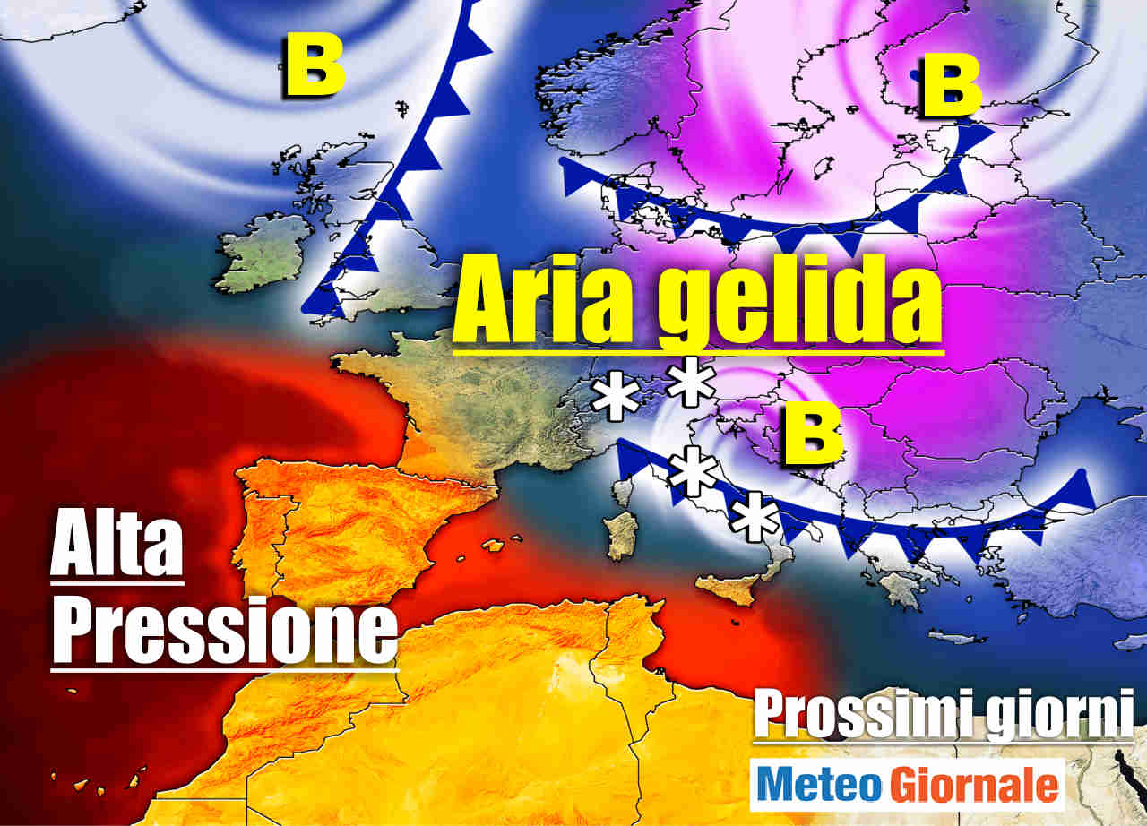 immagine 1 articolo meteo 7 giorni caldo poi freddo invernale burrascoso