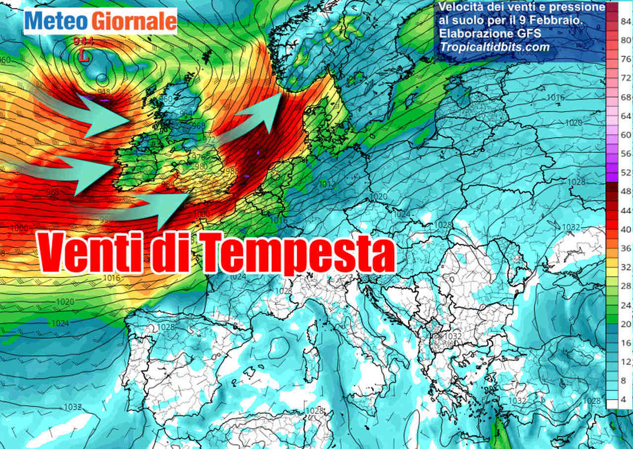 Meteo verso metà febbraio. Dalle FURIOSE TEMPESTE al nuovo AFFONDO POLARE
