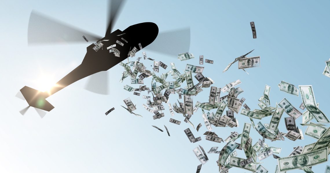“Helicopter money”immettere liquidità nel sistema economico reale