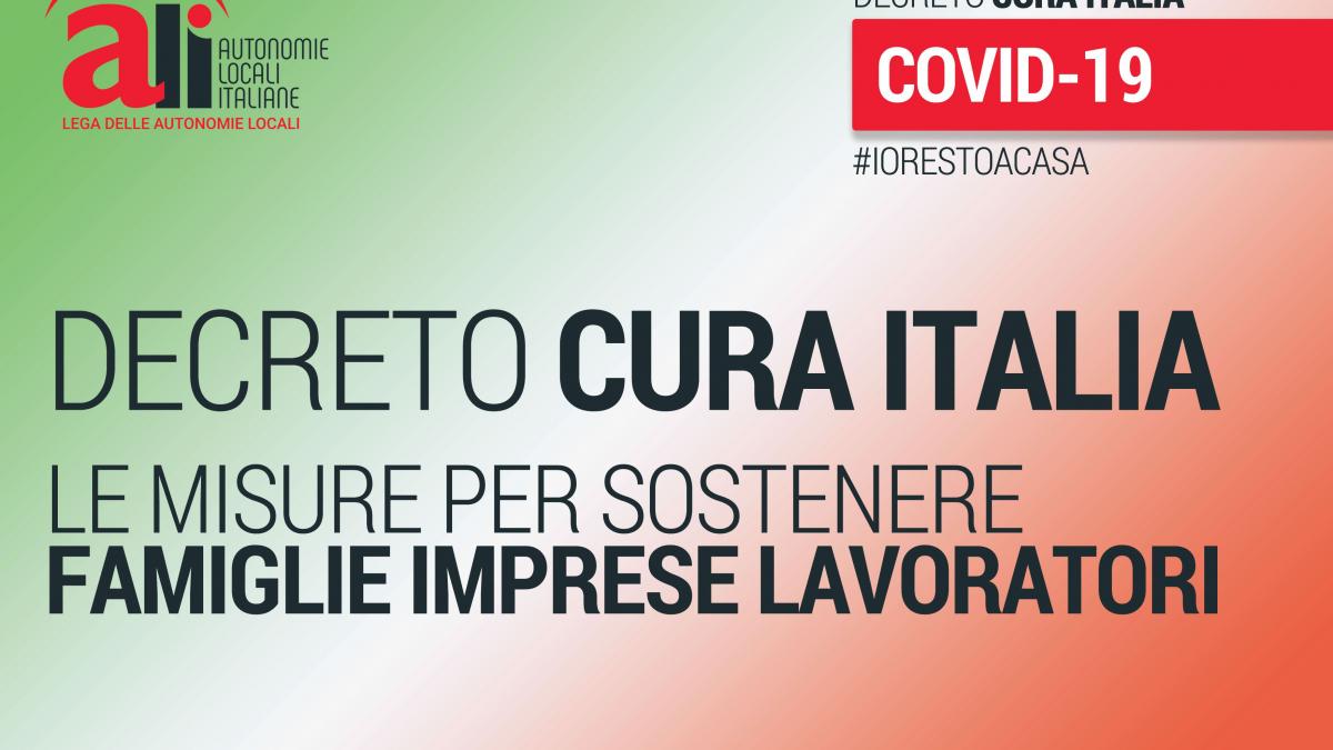 “Provvedimento cura Italia”…