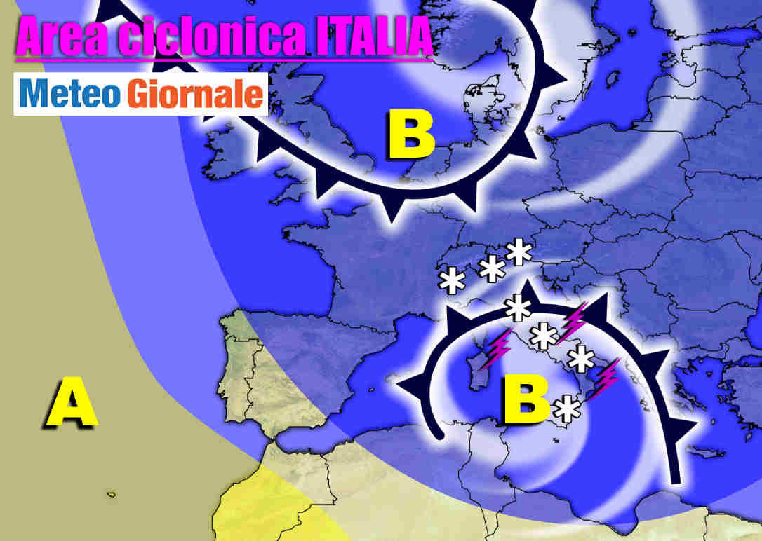 immagine 1 articolo meteo italia vortice di freddo maltempo durata