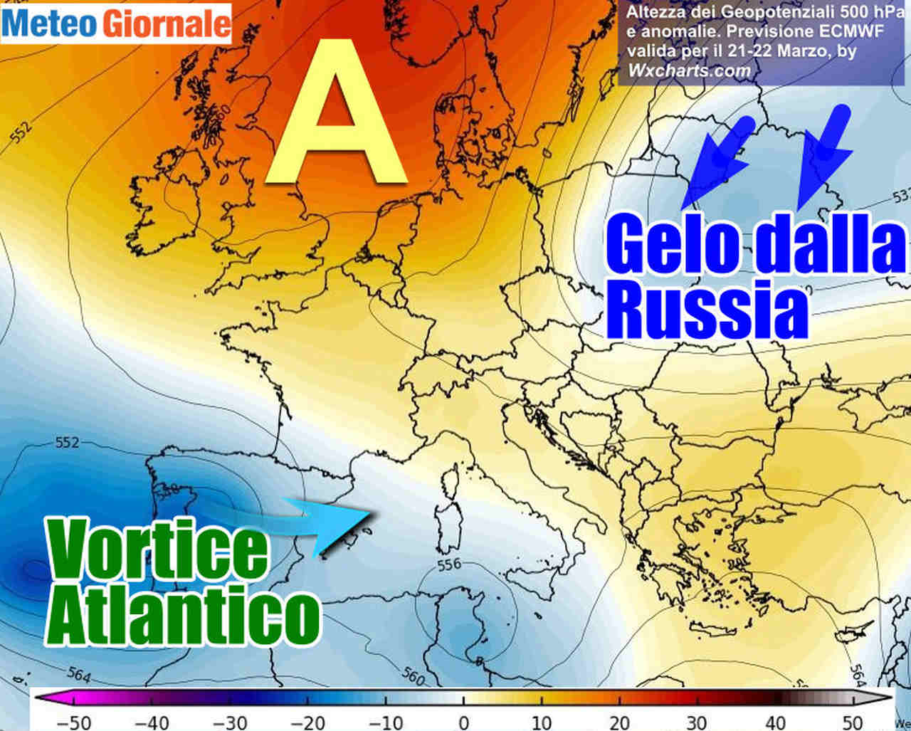 immagine 1 articolo super anticiclone stop dal caldo anomalo al freddo dalla russia