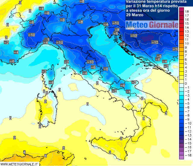 immagine 2 articolo temperature in picchiata oltre 10 gradi rischio gelate