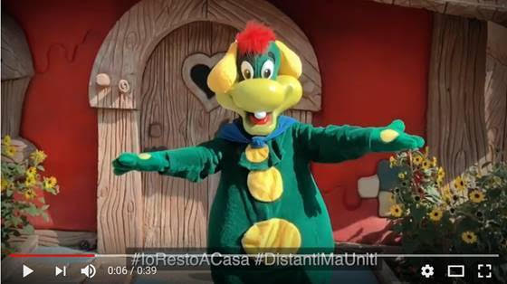 Anche “Prezzemolo” – la conosciutissima mascotte di Gardaland rispetta le regole e resta a casa