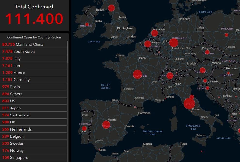 Coronavirus: Europa, oltre 100.000 morti