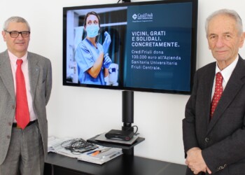 CrediFriuli: donazione di 100mila euro per l’Azienda sanitaria del Friuli Centrale