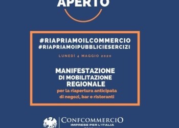 CONFCOMMERCIO TOSCANA: “IL 4 MAGGIO GRANDE MOBILITAZIONE PER LA RIAPERTURA DELLE IMPRESE”