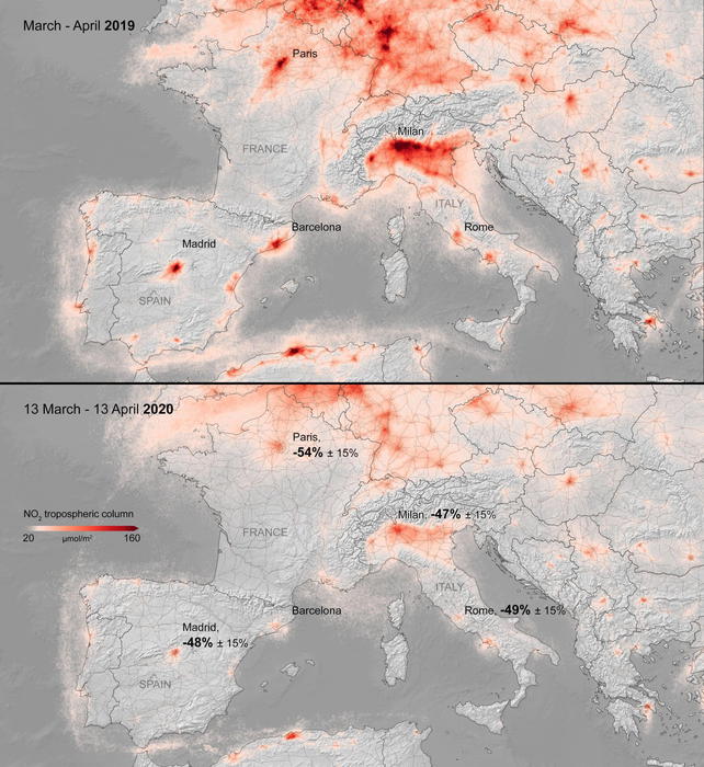 Con virus cala smog,-11mila morti Europa