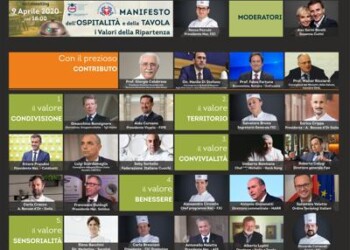 Coronavirus: arriva il Manifesto orizzontale di ospitalità e tavola 