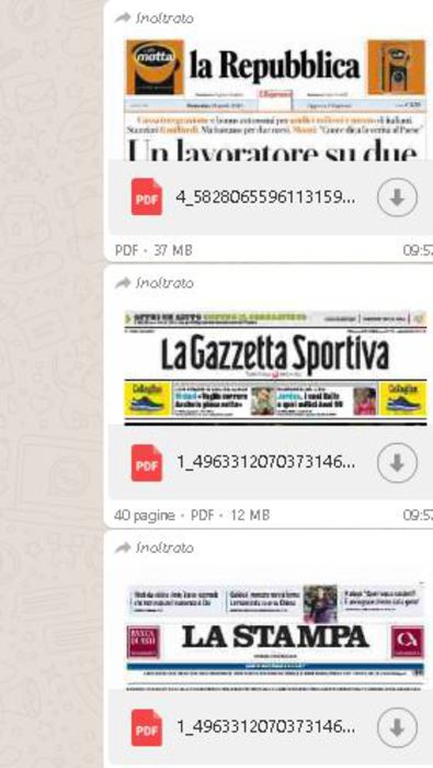 Giornali ‘piratati’:Telegram,stop canali
