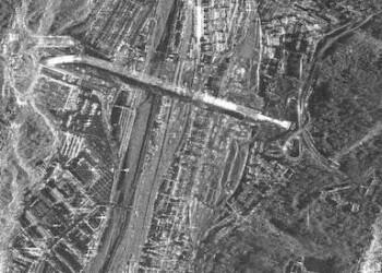 Il ponte di Genova fotografato dallo spazio