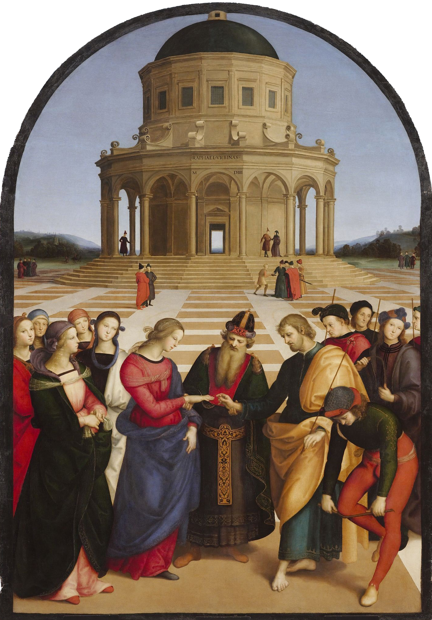 L’omaggio di Raffaello all’amico Bramante: il Tempietto di San Pietro in Montorio nello Sposalizio della Vergine
