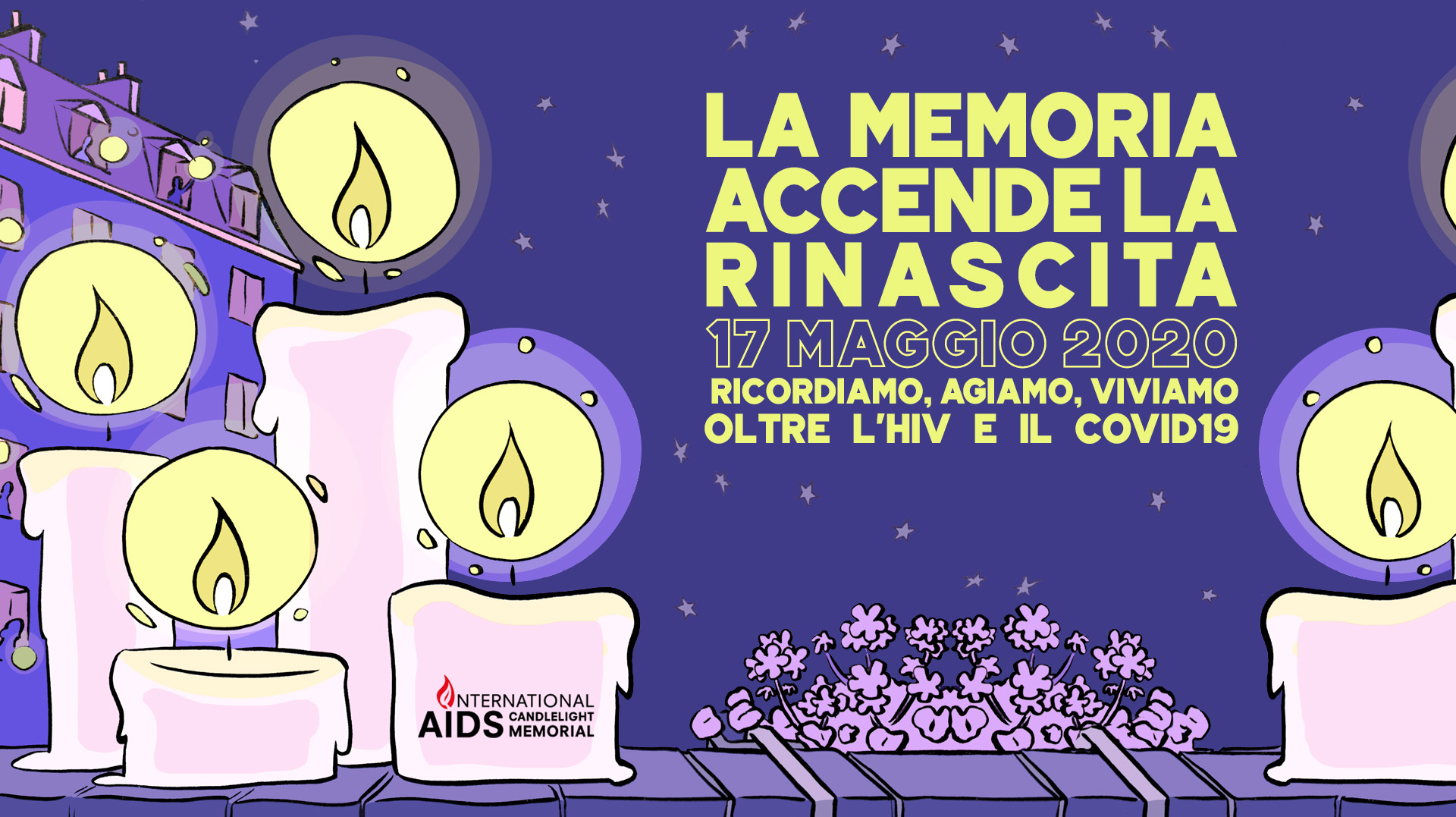 Evento Charity Online contro AIDS – CANDLE LIGHT MEMORIAL – domenica 17 maggio 2020