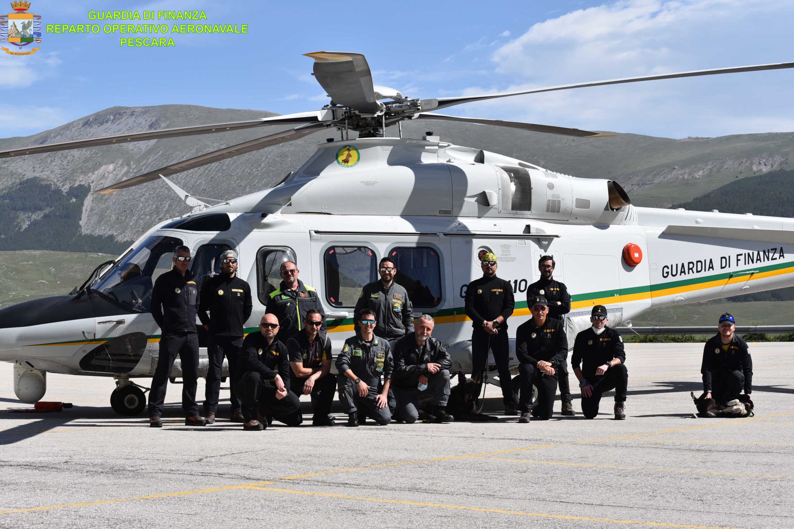 ROCCARASO (AQ) Esercitazione del S.A.G.F. (Soccorso Alpino Guardia di Finanza): simulato un intervento nel comprensorio sciistico Aremogna – Montepratello