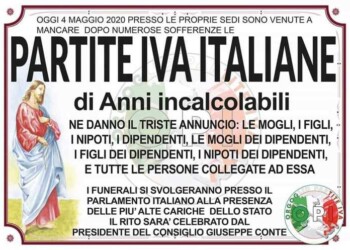 Coronavirus: ‘morte’ delle partite Iva, flash mob nell’isola