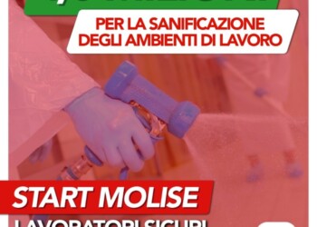 Covid-19: Molise, 1,5 mln per sanificazione ambienti lavoro