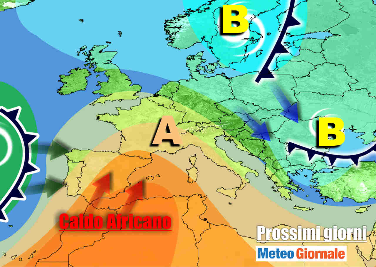Meteo sino 8 Maggio: stop temporali, SUBITO l’Anticiclone e CALDO dal Sahara