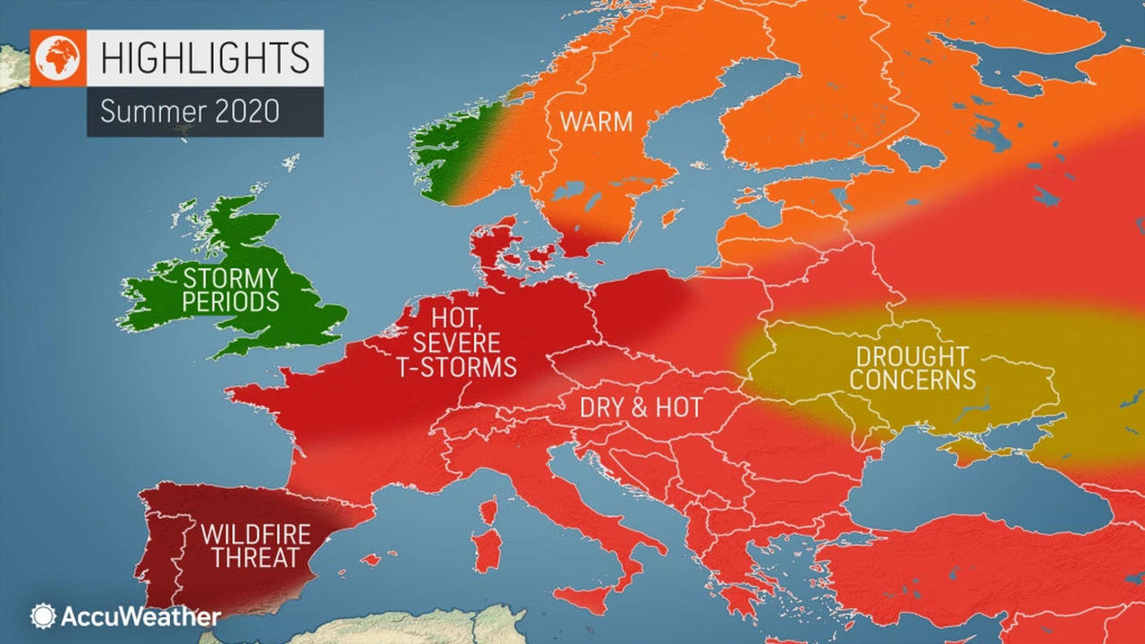 Previsioni Meteo Accuweather: di nuovo un’ESTATE 2020 INFUOCATA per l’Europa