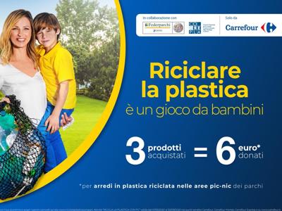 'Riciclare la plastica è un gioco da bambini', campagna per i Parchi