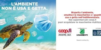 Campagna Unicoop Firenze e Legambiente contro l’abbandono delle mascherine 