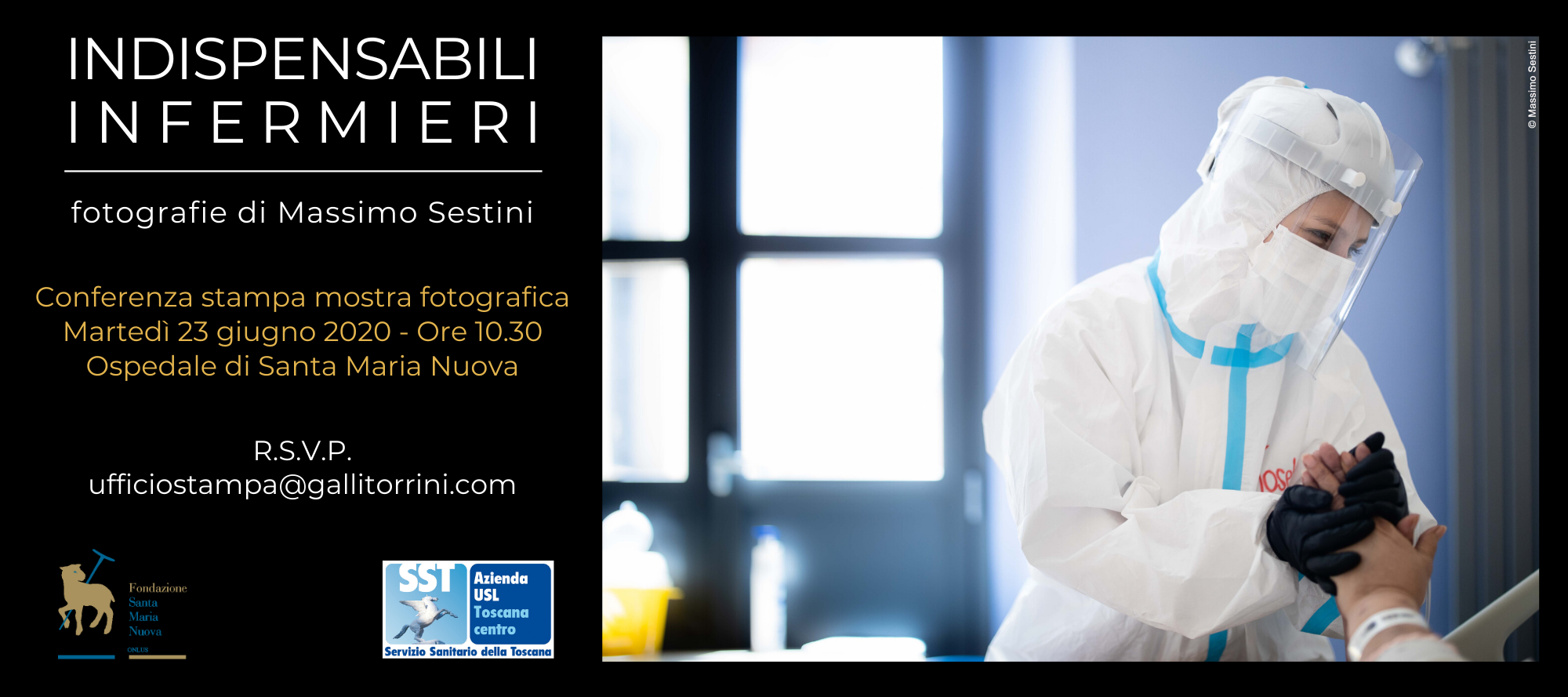 Firenze, domani l’inaugurazione della mostra “Indispensabili infermieri” di Massimo Sestini