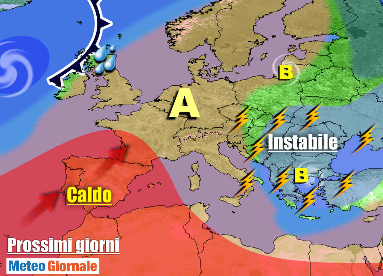 immagine 1 articolo meteo italia caldo in crescendo ancora qualche temporale