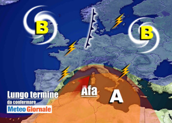 Meteo Italia sino al 7 luglio, tra AFA d’Africa e SUPER TEMPORALI