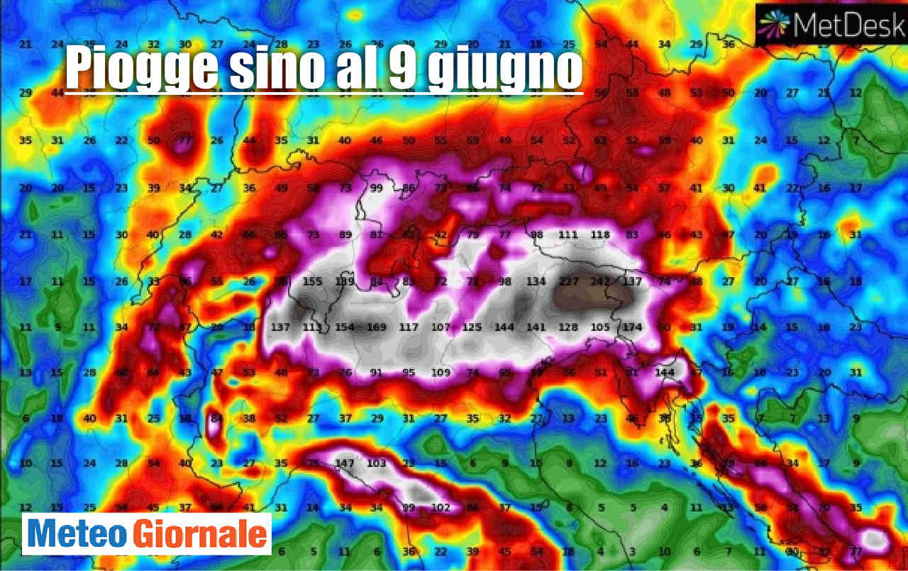 Severissimo MALTEMPO: Nord Italia, su Alpi e Prealpi PIOGGE impressionanti
