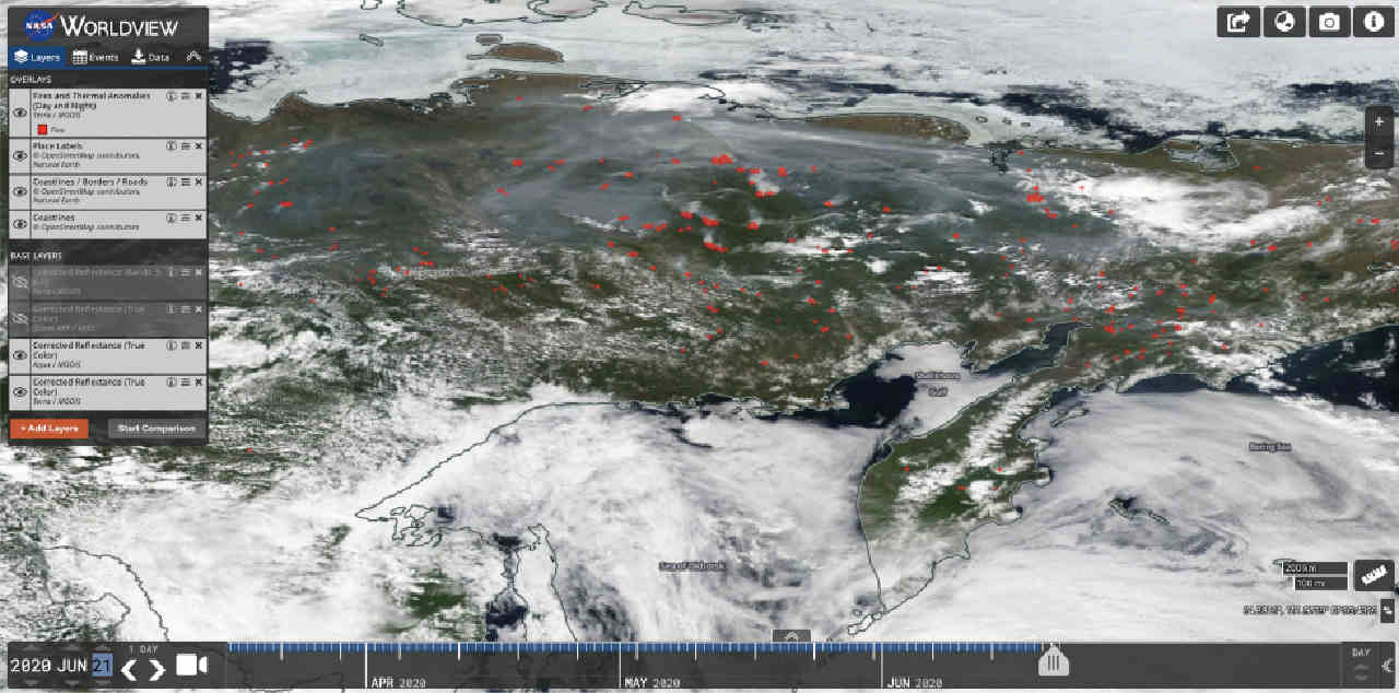 immagine 1 articolo siberia punte di 38 gradi e incendi a non finire