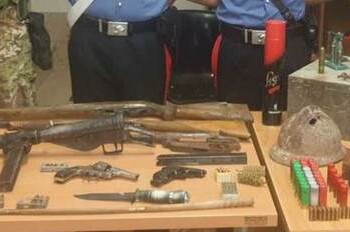 Armi:scoperto arsenale nel reggino, arrestati madre e figlio