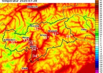Caldo: record 2020 in Alto Adige, 35 gradi