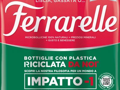 Da Ferrarelle nuova bottiglia in plastica riciclata dall'azienda