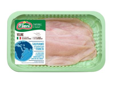 Fileni, packaging compostabile per i prodotti 'antibiotic free'