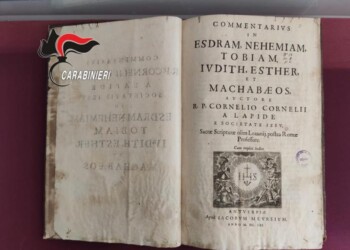 Trovato volume del ‘600 trafugato