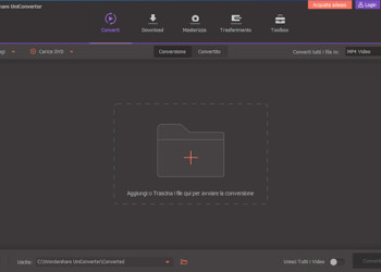 Wondershare Uniconverter, convertire video in qualsiasi formato