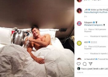 Bayern, la notte speciale di Lewandowski: a letto con la Champions