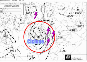 Ciclone sulle Isole Britanniche: CALDO Rovente su Italia e poi TEMPORALI