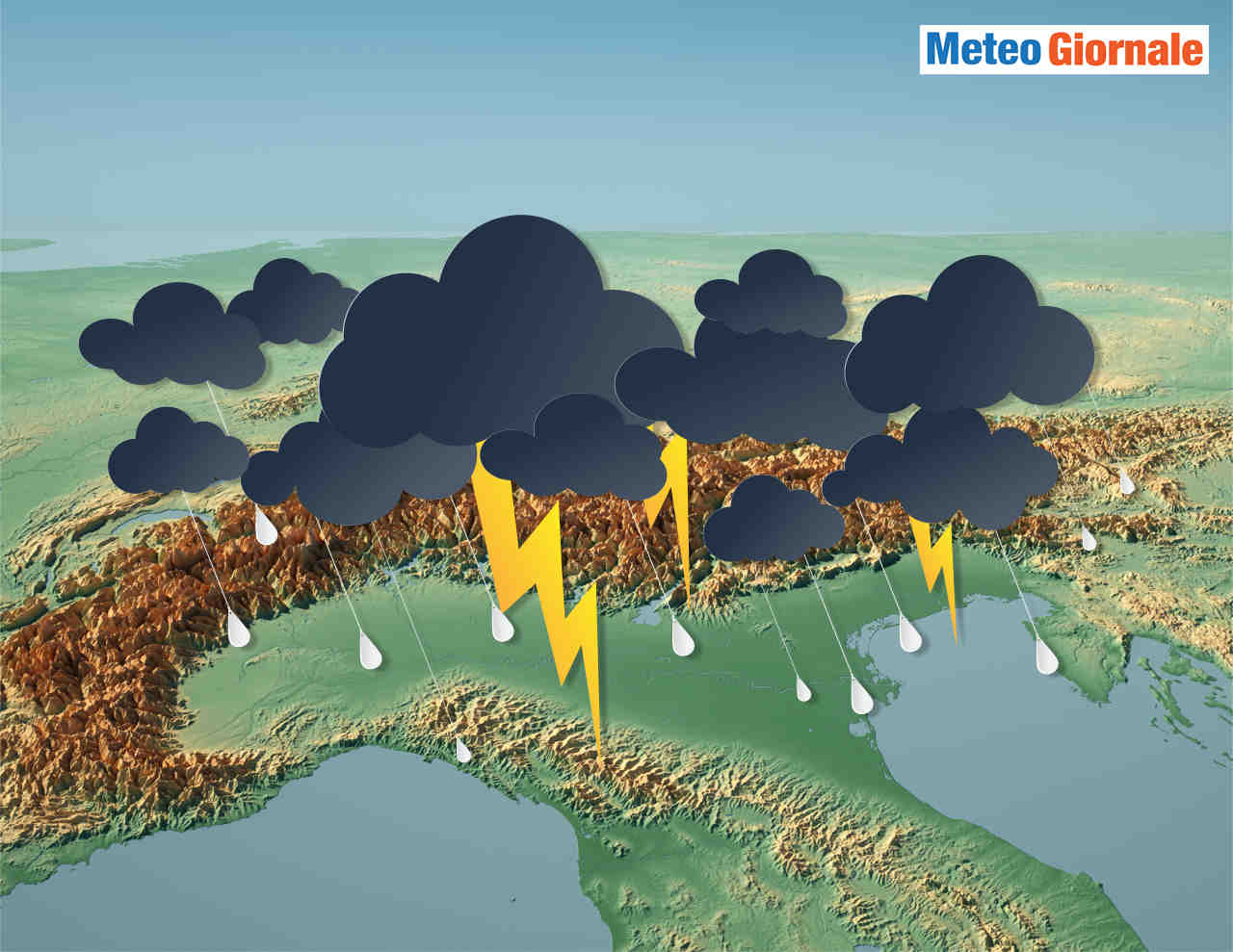Meteo Nord Italia: Lunedì NERO
