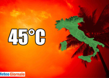 Meteo prossimi giorni: temperature diffusamente oltre 40°C
