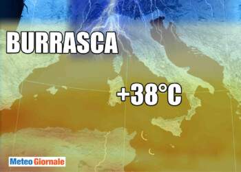 NUBIFRAGI su parte del Nord, CALDO infuocato dal Sahara su gran parte d’Italia