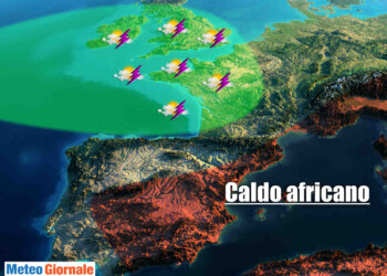Tempeste verso le Isole Britanniche e Francia: non faceva così caldo dal 2003