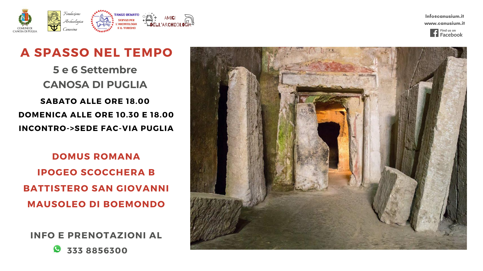 Passeggiata archeologica a spasso nel tempo a Canosa