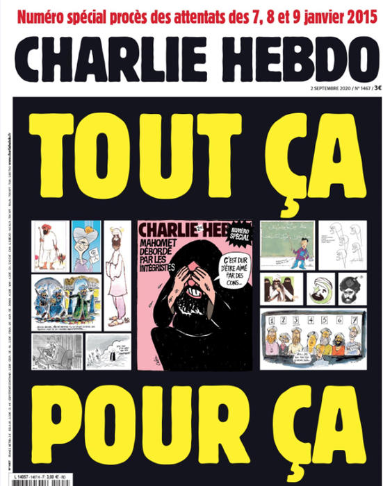 Charlie Hebdo ripubblica caricature di Maometto