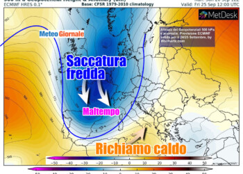 Inizia la settimana del RIBALTONE METEO: dal MALTEMPO al FREDDO