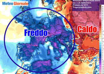Irruzione d’aria polare diretta sul Mediterraneo: che FREDDO in Europa