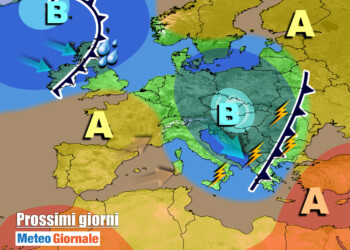 METEO 7 Giorni. Avvio settimana con PIOGGIA e FREDDO, poi tregua momentanea
