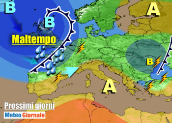 METEO 7 Giorni. FORTE PERTURBAZIONE da giovedì, ritorna il MALTEMPO