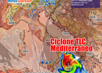 Meteo. Improvviso sviluppo di un TLC sul Mediterraneo, dettaglio previsioni