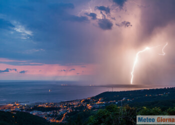 METEO in peggioramento da ovest con temporali. Attenzione rischio nubifragi